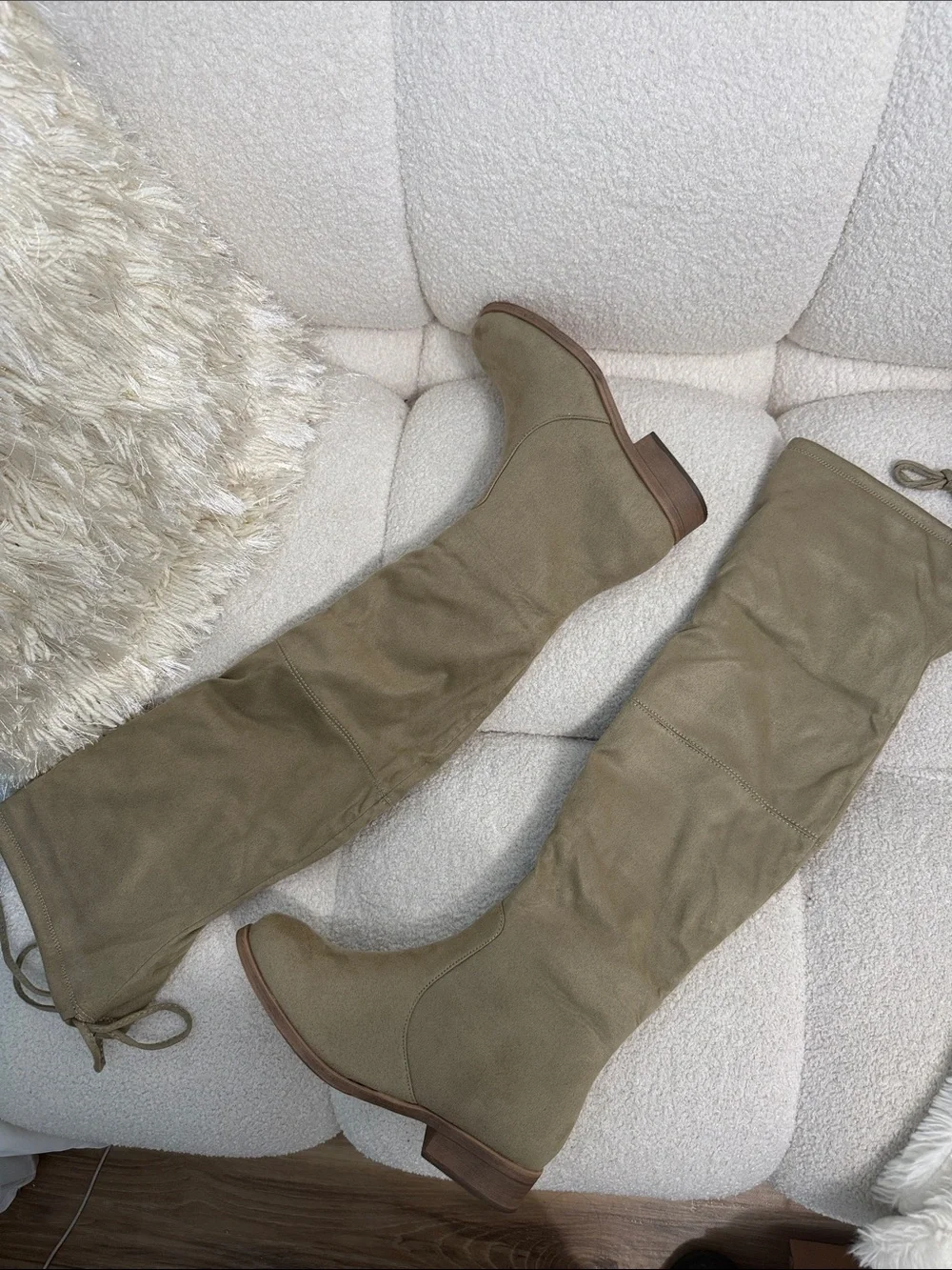 Journee Collection Olive Green Over-the-Knee Flat Boots